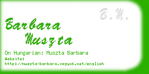 barbara muszta business card